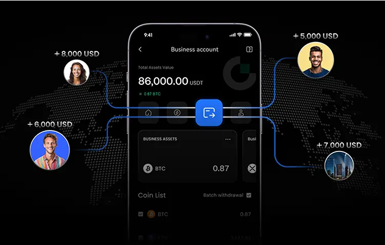 Gerencie pagamentos em massa com eficiência, simplificando as transferências de fundos